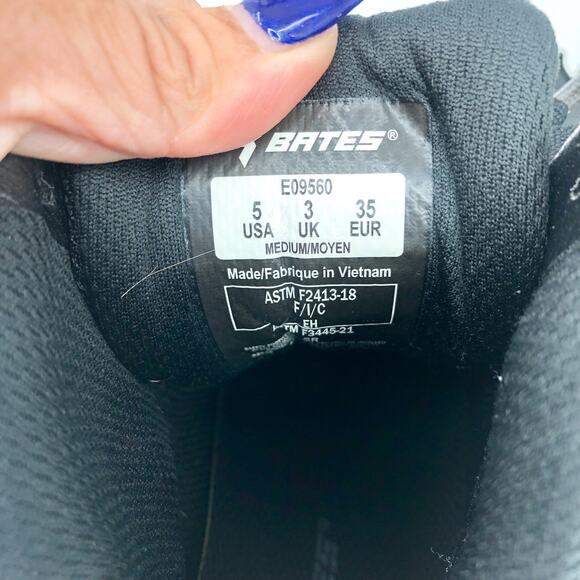 BATES Women's Jumpstart Mid Work Boot Size 5 Black Carbon Safety Toe SR NIB - Picture 11 of 11